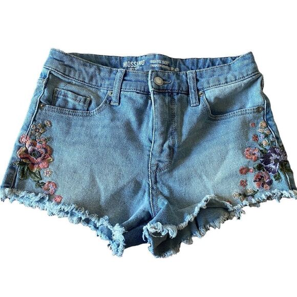 Mossimo High Rise Denim Shorts Sz 4/27 - Picture 1 of 7
